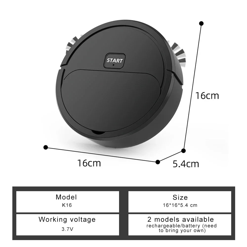 Robot Vacuum Cleaner/Cleans everywhere under sofa, fridges and tight spaces.