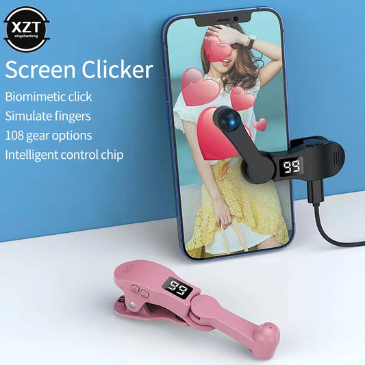 Digital Auto Screen Clicker for Smart Phone Apps Video Live Streaming Gadget Smartphone Game Screen Touch Tripods Tapper